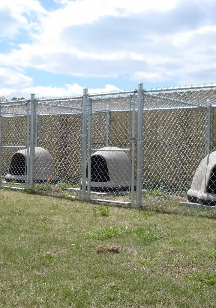 Equipment yard fencing installed by Allsteel Fence