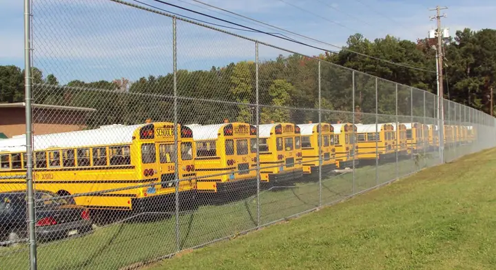 Bus lot perimeter