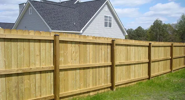 Privacy fence at a residence