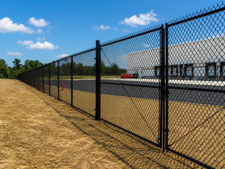 Chain link commercial and industrial fencing