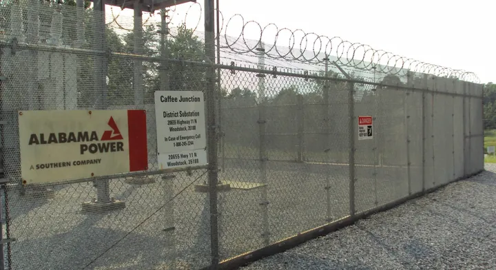 Razor-wire topped perimeter