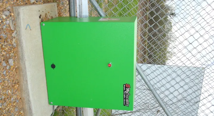 Control enclosure fencing installed by Allsteel Fence