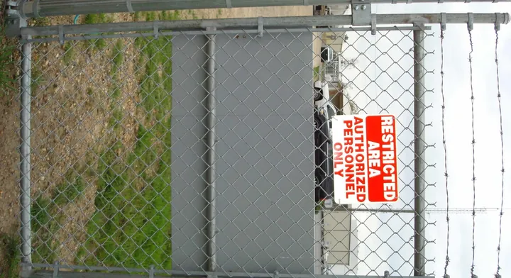 Access-controlled gate fencing installed by Allsteel Fence