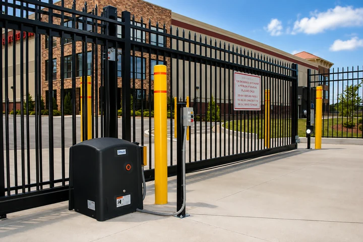 Automated gate with access control operator