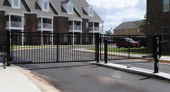 Double gates fencing installed by Allsteel Fence