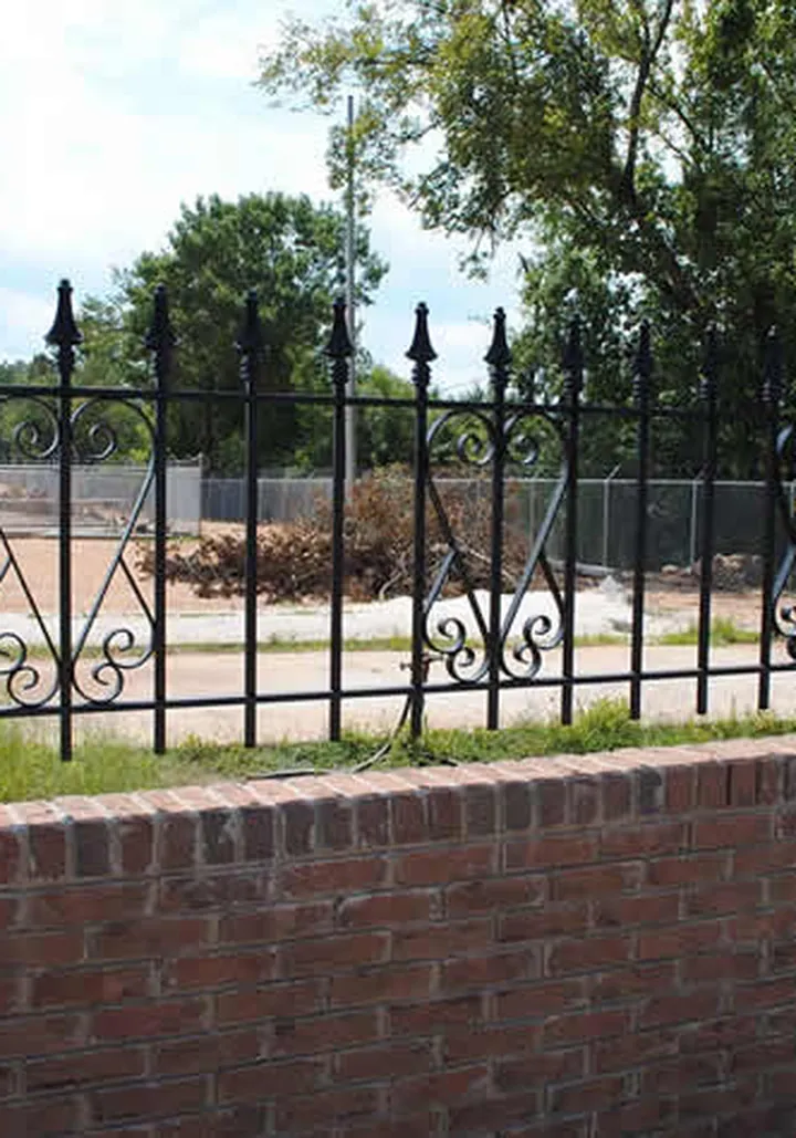 Ornamental panels on a garden wall