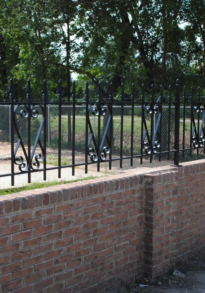 Decorative ironwork on a wall