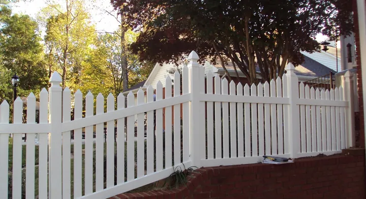 Vinyl fencing installed by Allsteel Fence