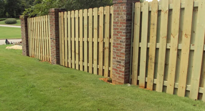 Board-on-board fencing installed by Allsteel Fence