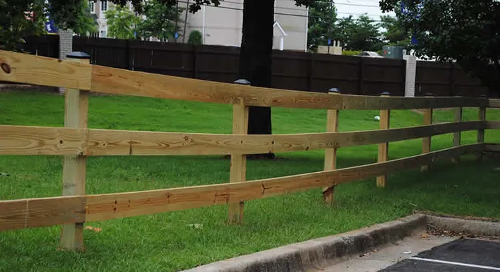 Wood post and rail
