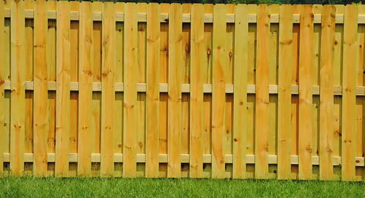 Board-on-board privacy fencing installed by Allsteel Fence