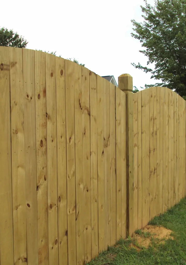 Wood privacy fencing installed by Allsteel Fence
