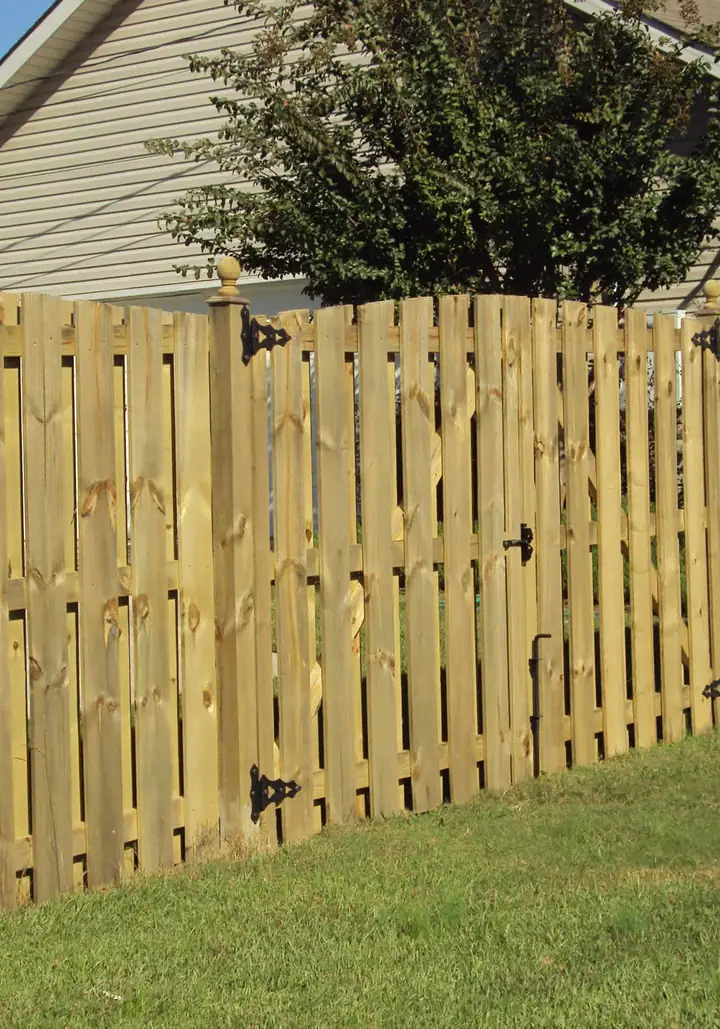 Wood privacy fencing installed by Allsteel Fence